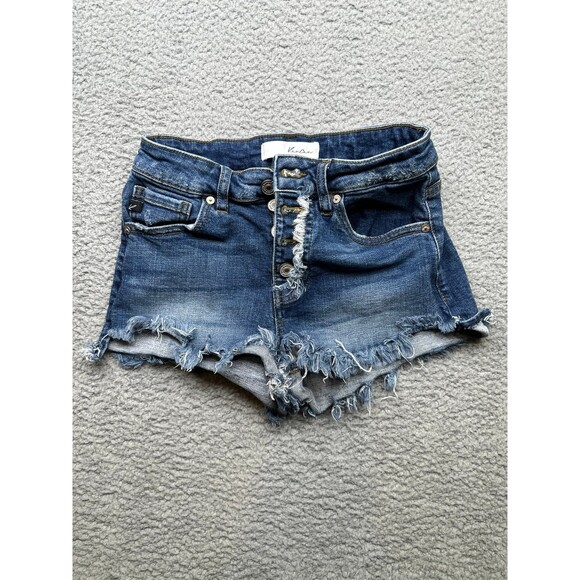 KanCan buttonfly short shorts denim sz small - Picture 1 of 9